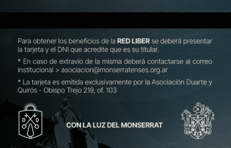 Tarjeta LibeRed Dorso