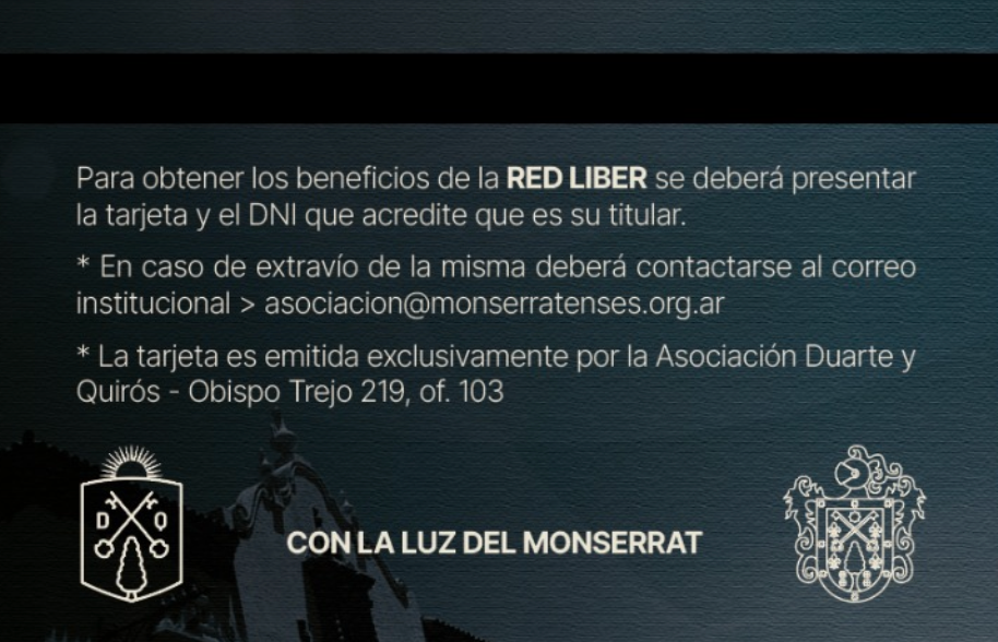 Tarjeta LibeRed Dorso